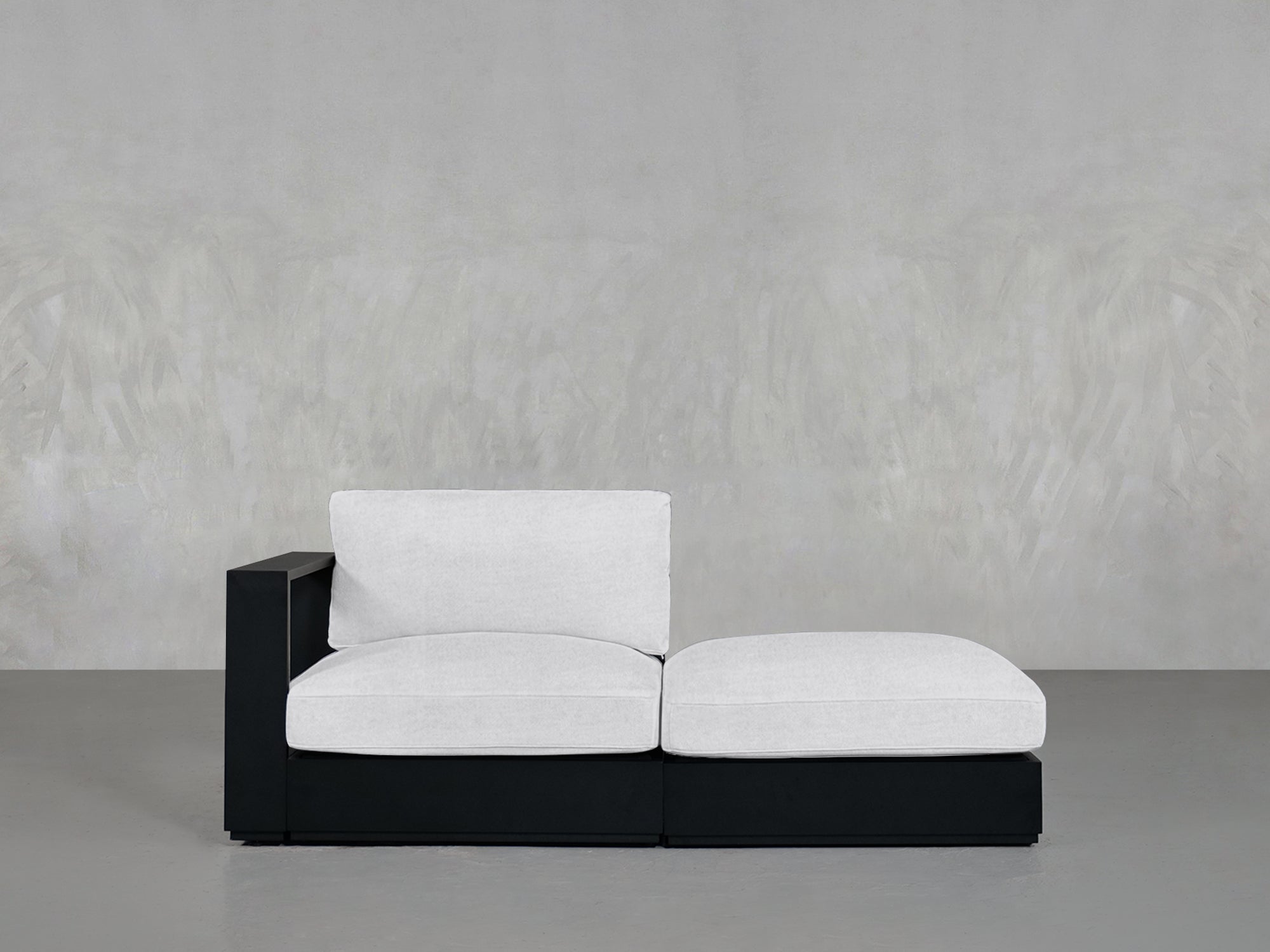 2-Seat Modular Lounger Loveseat Aluminum Outdoor