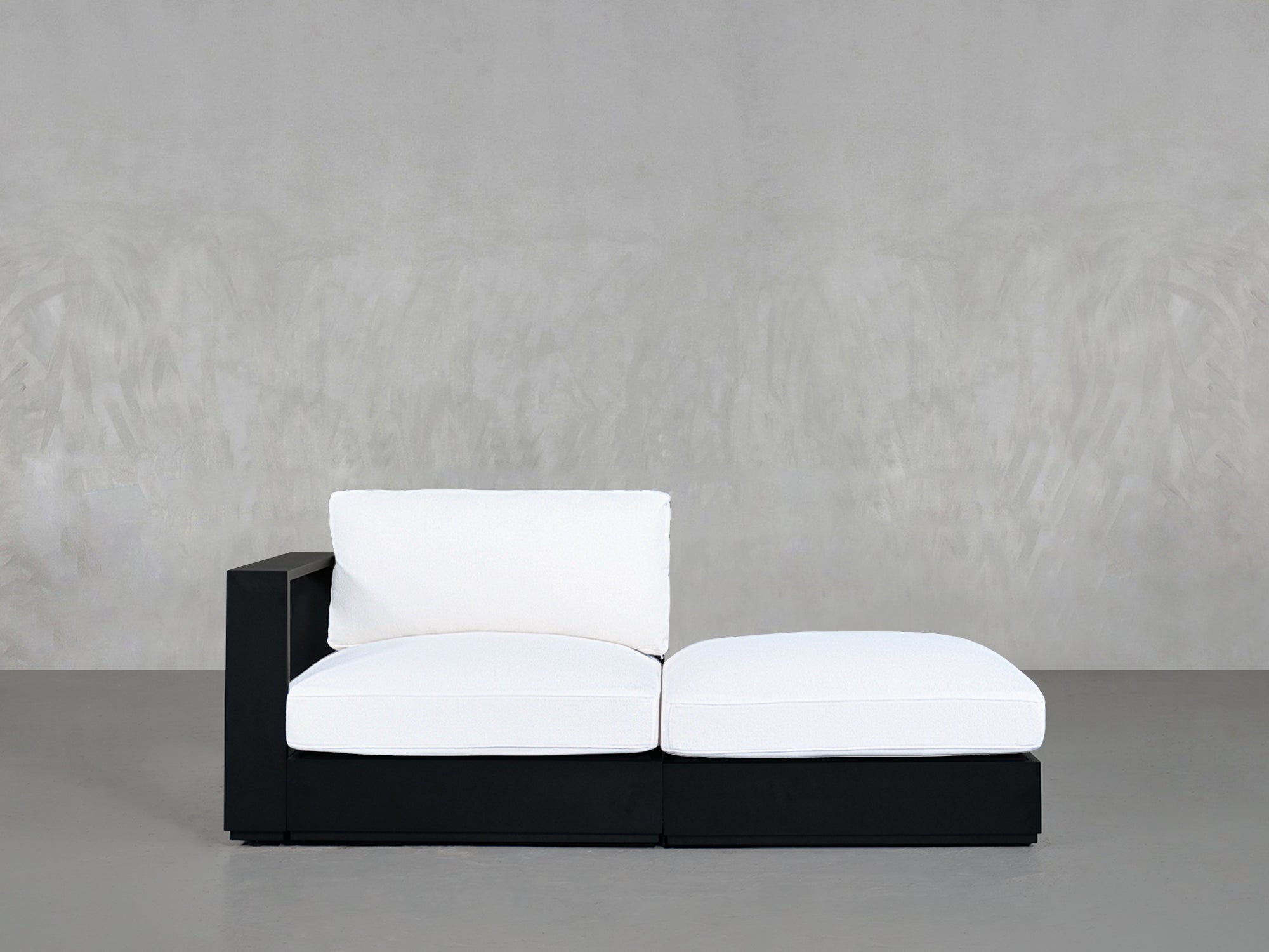 2-Seat Modular Lounger Loveseat Aluminum Outdoor