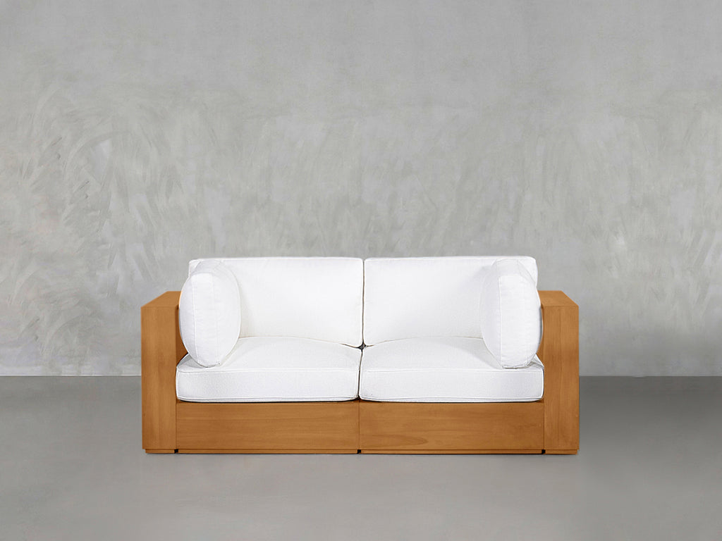 2-Seat Modular Loveseat Teak Outdoor