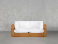 2-Seat Modular Loveseat Teak Outdoor