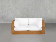 2-Seat Modular Loveseat Teak Outdoor
