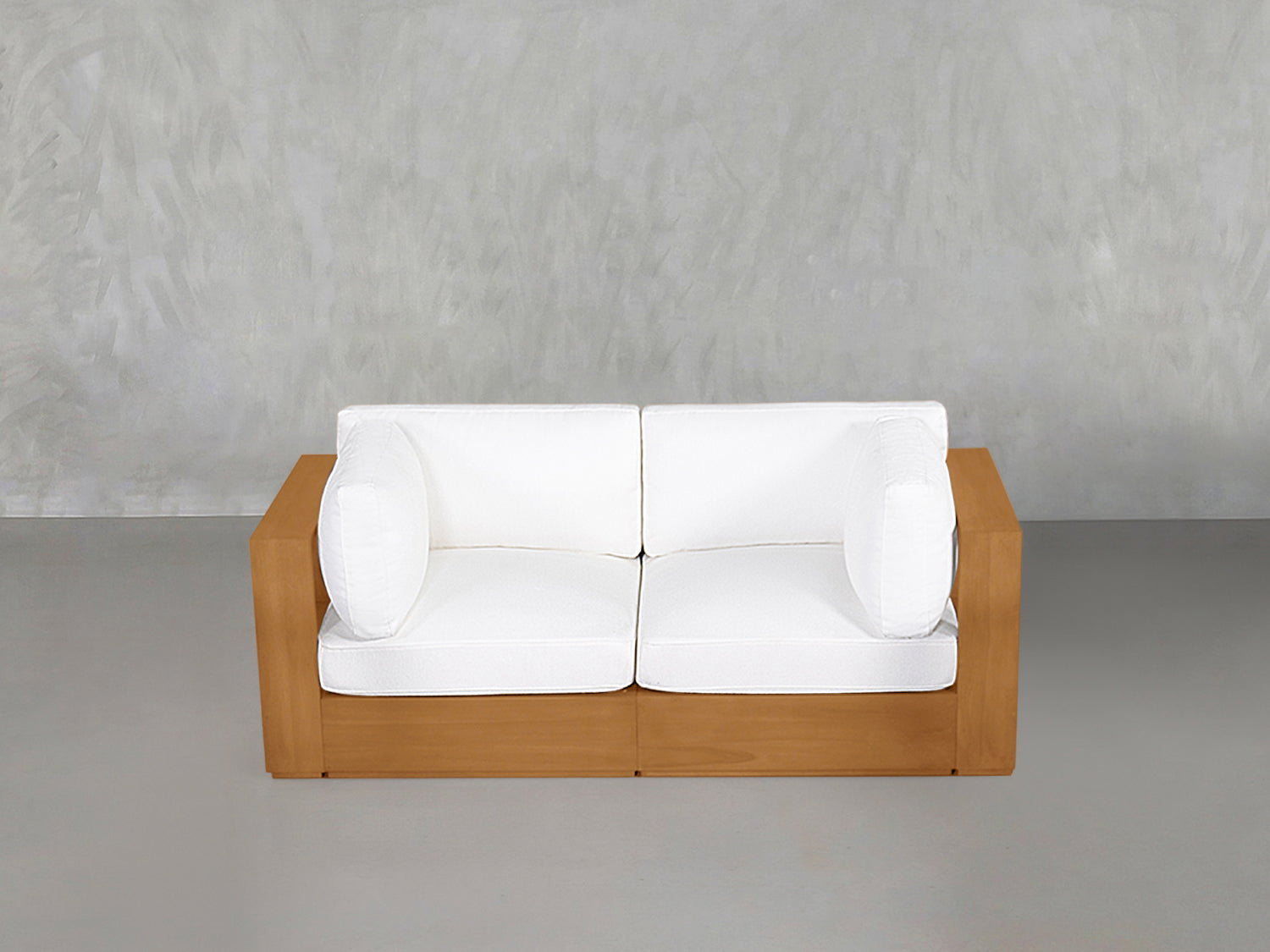 2-Seat Modular Loveseat Teak Outdoor