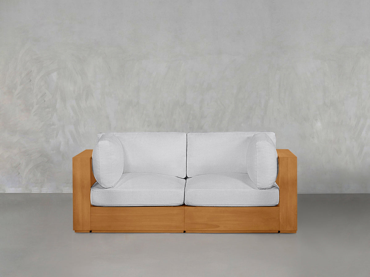 2-Seat Modular Loveseat Teak Outdoor