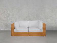 2-Seat Modular Loveseat Teak Outdoor