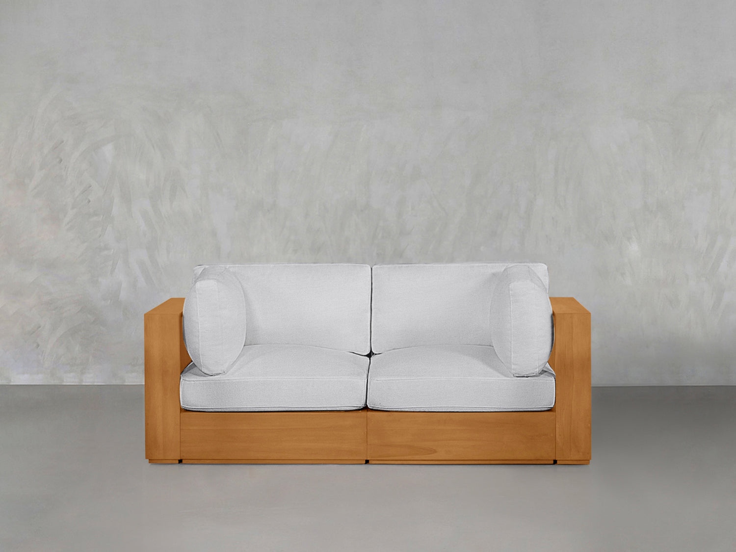 2-Seat Modular Loveseat Teak Outdoor