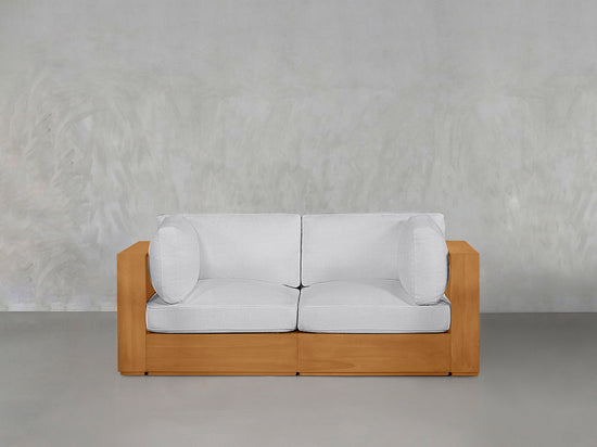 2-Seat Modular Loveseat Teak Outdoor