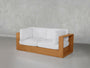 2-Seat Modular Loveseat Teak Outdoor