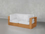 2-Seat Modular Loveseat Teak Outdoor