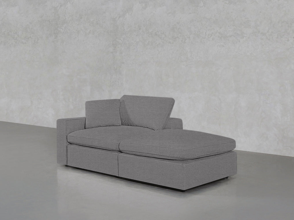 2-Seat Modular Lounger Loveseat