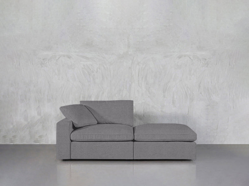 2-Seat Modular Lounger Loveseat