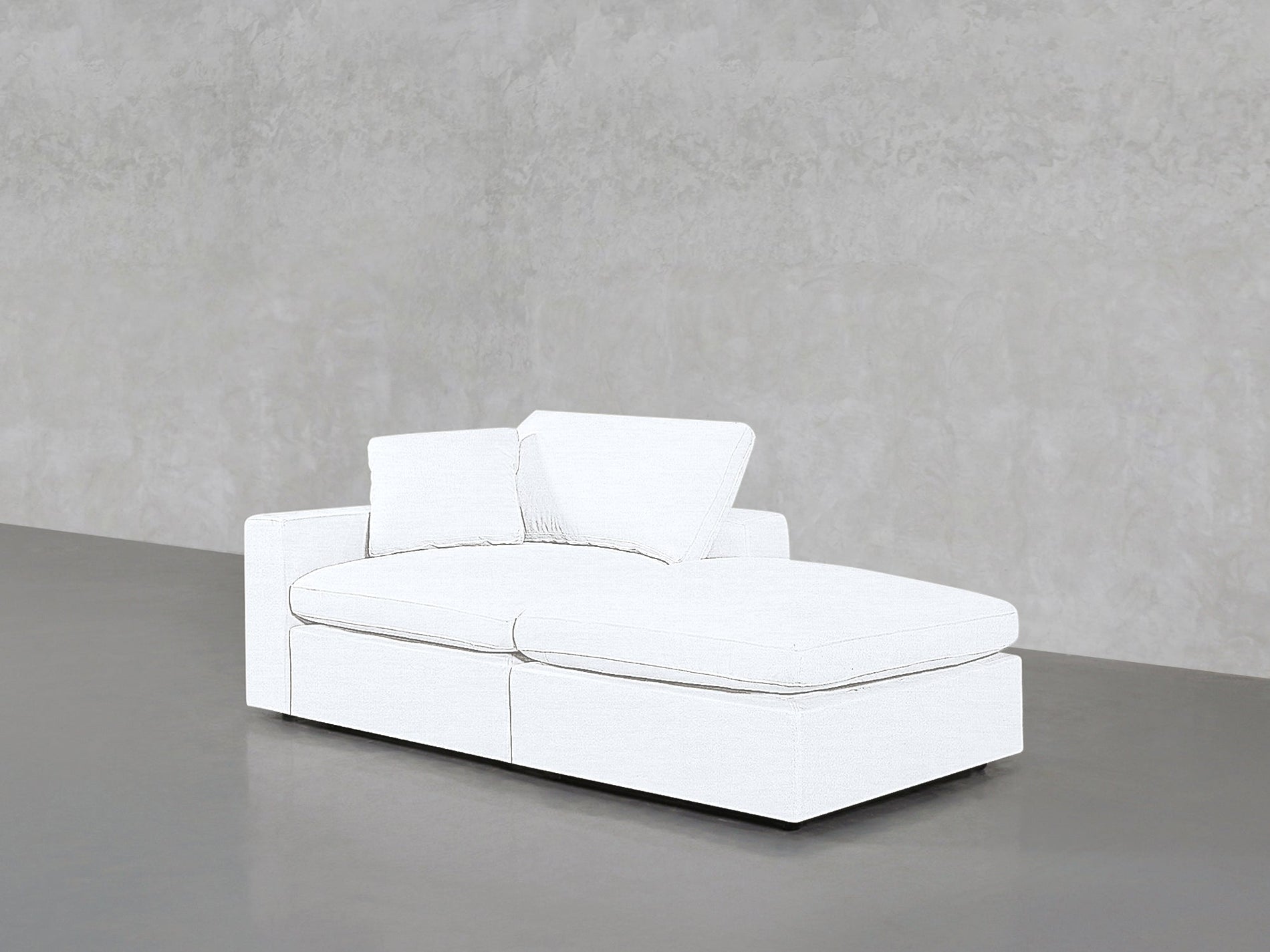 2 - Seat Modular Lounger Loveseat - 7th Avenue