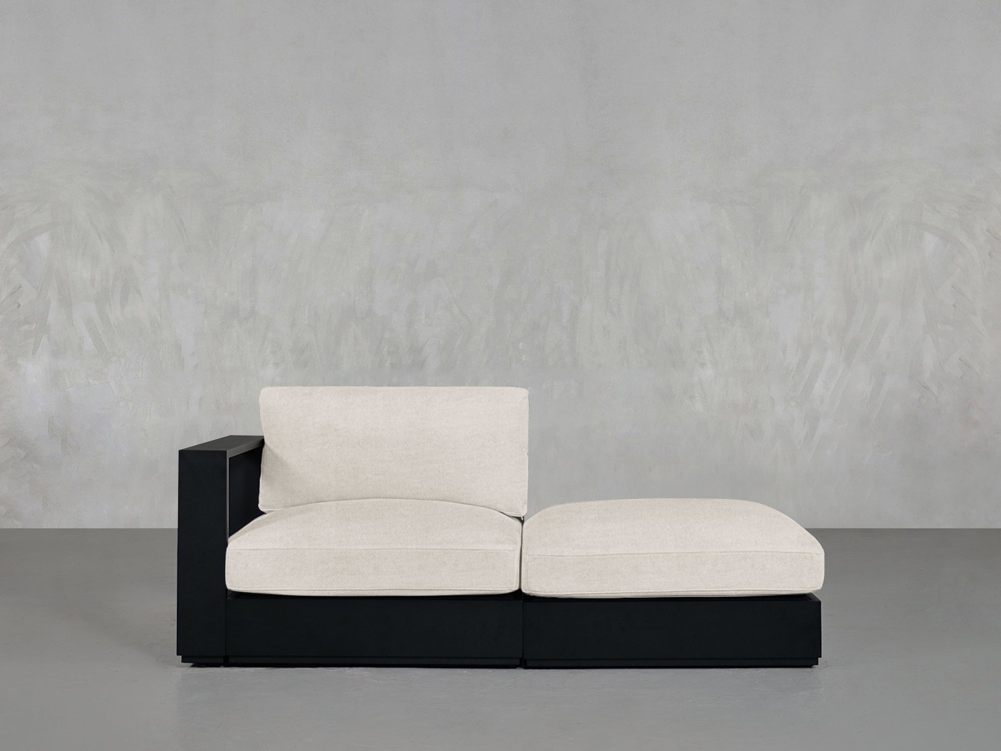2 - Seat Modular Lounger Loveseat Aluminum Outdoor - 7th Avenue