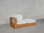 2-Seat Modular Lounger Loveseat Teak Outdoor - 7th Avenue