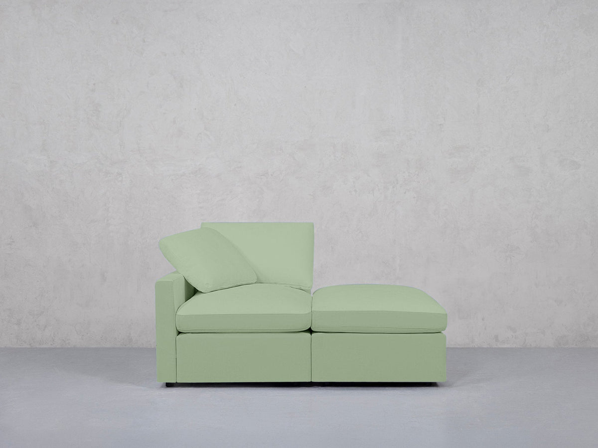 2-Seat Modular Lounger Loveseat (Thin Arm) - 7th Avenue