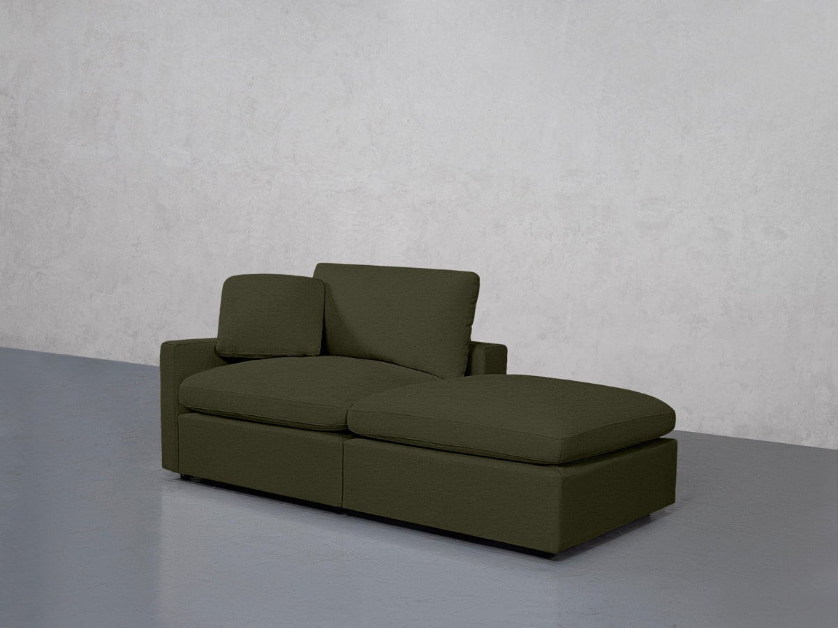 2-Seat Modular Lounger Loveseat (Thin Arm) - 7th Avenue