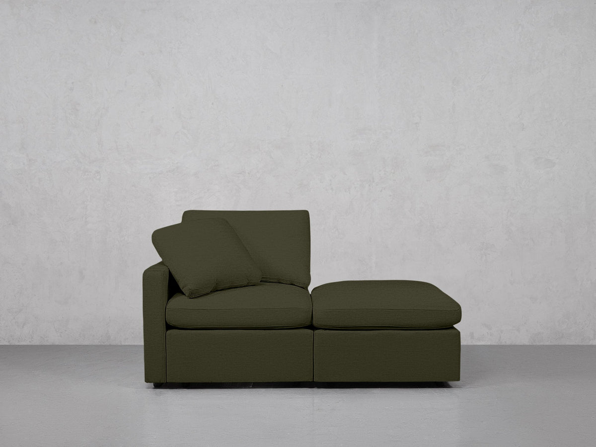 2-Seat Modular Lounger Loveseat (Thin Arm) - 7th Avenue