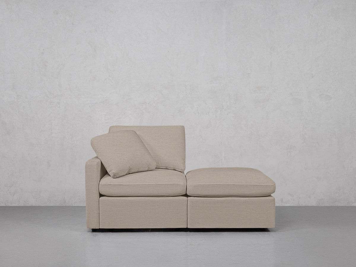 2-Seat Modular Lounger Loveseat (Thin Arm) - 7th Avenue