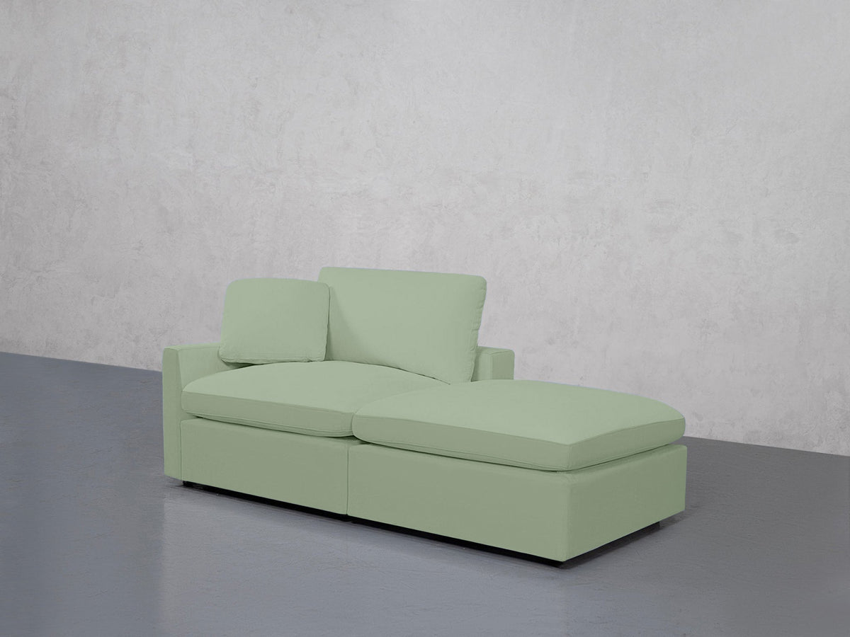 2-Seat Modular Lounger Loveseat (Thin Arm) - 7th Avenue