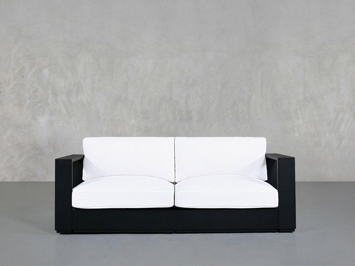 2 - Seat Modular Loveseat Aluminum Outdoor - 7th Avenue