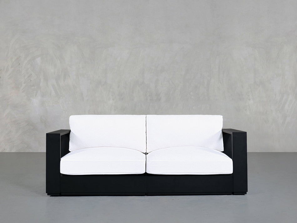 2 - Seat Modular Loveseat Aluminum Outdoor - 7th Avenue