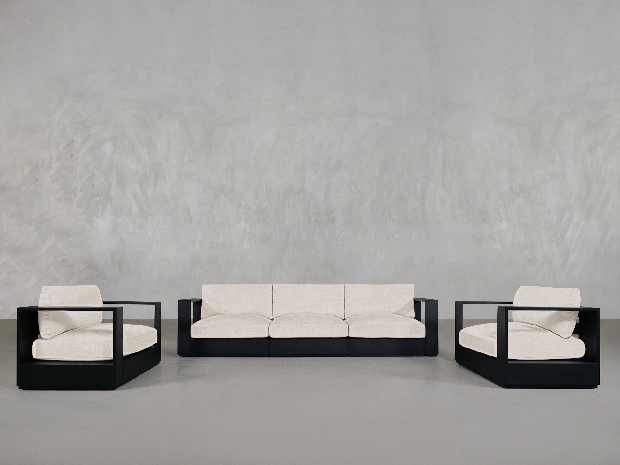 3 - 1 - 1 Sofa & Armchair Set Aluminum Outdoor - 7th Avenue