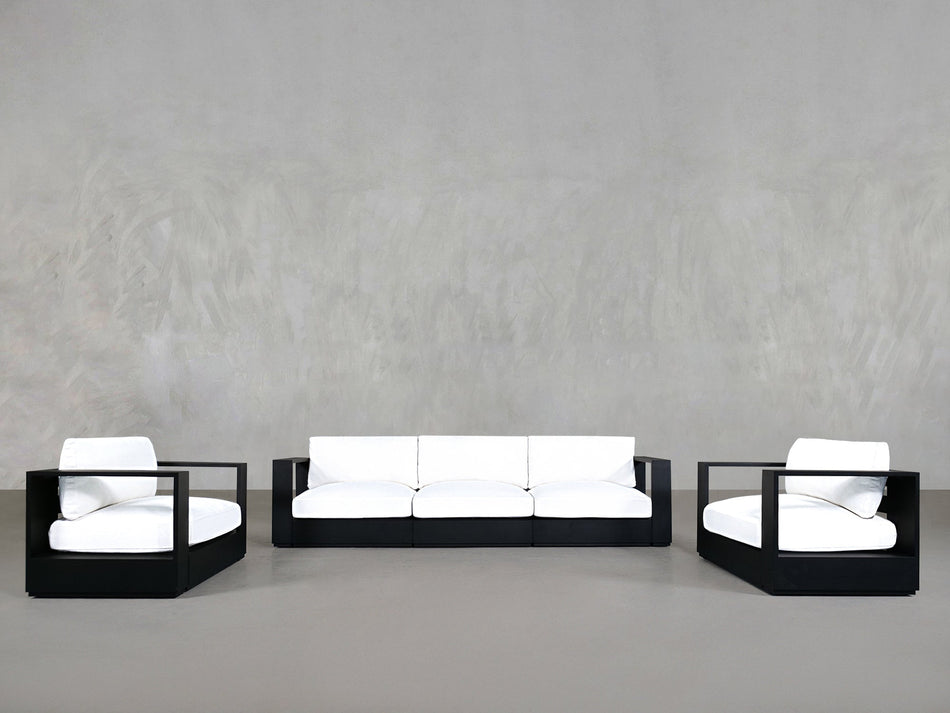 3 - 1 - 1 Sofa & Armchair Set Aluminum Outdoor - 7th Avenue