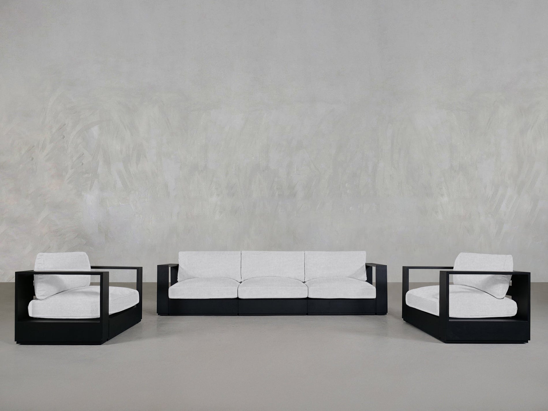3 - 1 - 1 Sofa & Armchair Set Aluminum Outdoor - 7th Avenue