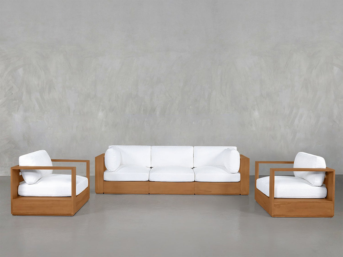 3-1-1 Sofa & Armchair Set Teak Outdoor - 7th Avenue