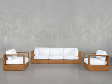 3-1-1 Sofa & Armchair Set Teak Outdoor - 7th Avenue
