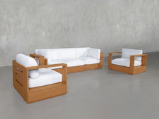 3-1-1 Sofa & Armchair Set Teak Outdoor