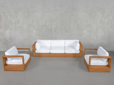 3-1-1 Sofa & Armchair Set Teak Outdoor