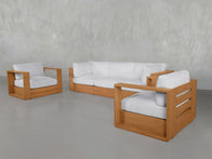 3-1-1 Sofa & Armchair Set Teak Outdoor