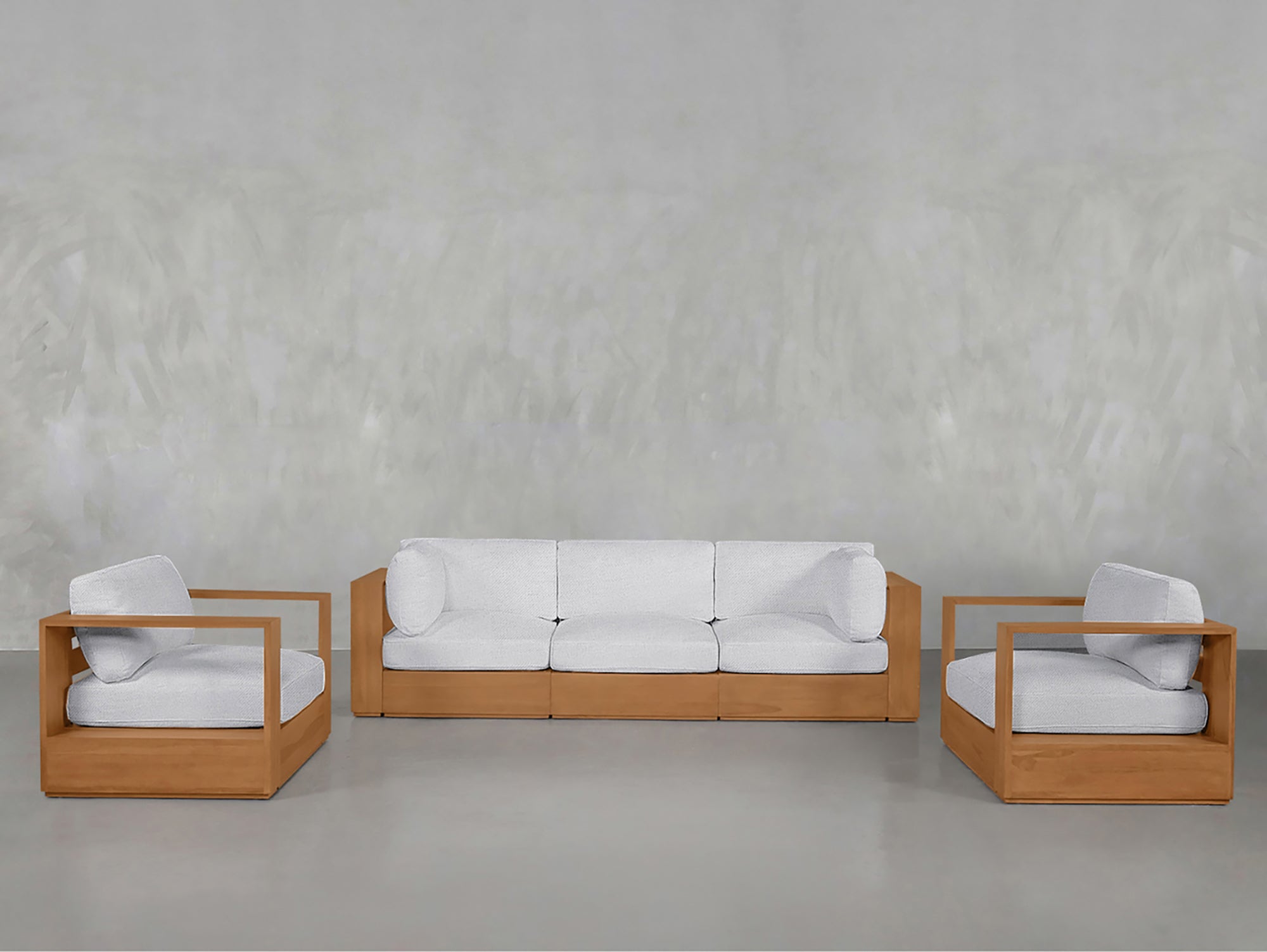 3-1-1 Sofa & Armchair Set Teak Outdoor