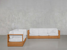 3-2 Sofa Set Teak Outdoor - 7th Avenue