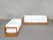 3-2 Sofa Set Teak Outdoor - 7th Avenue
