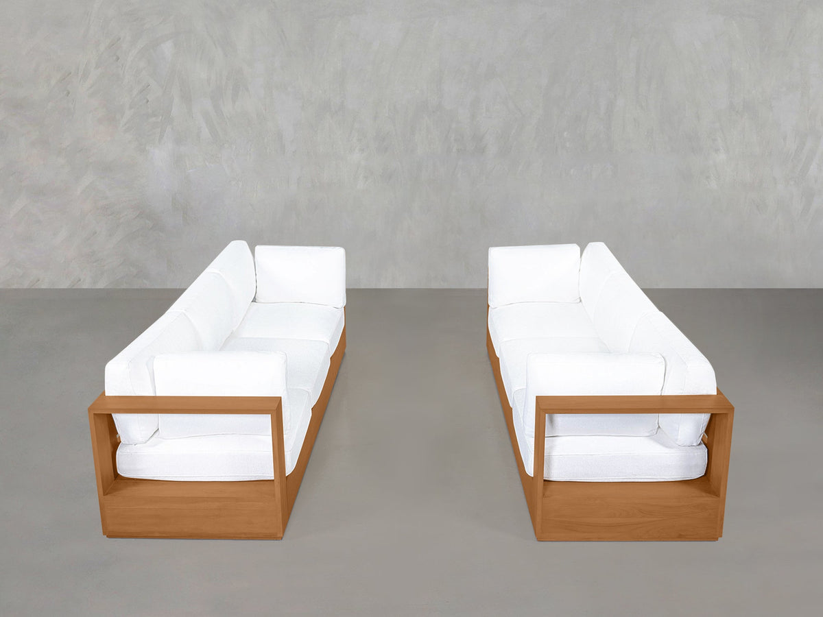 3 - 3 Sofa Set Teak Outdoor - 7th Avenue