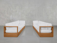 3 - 3 Sofa Set Teak Outdoor - 7th Avenue