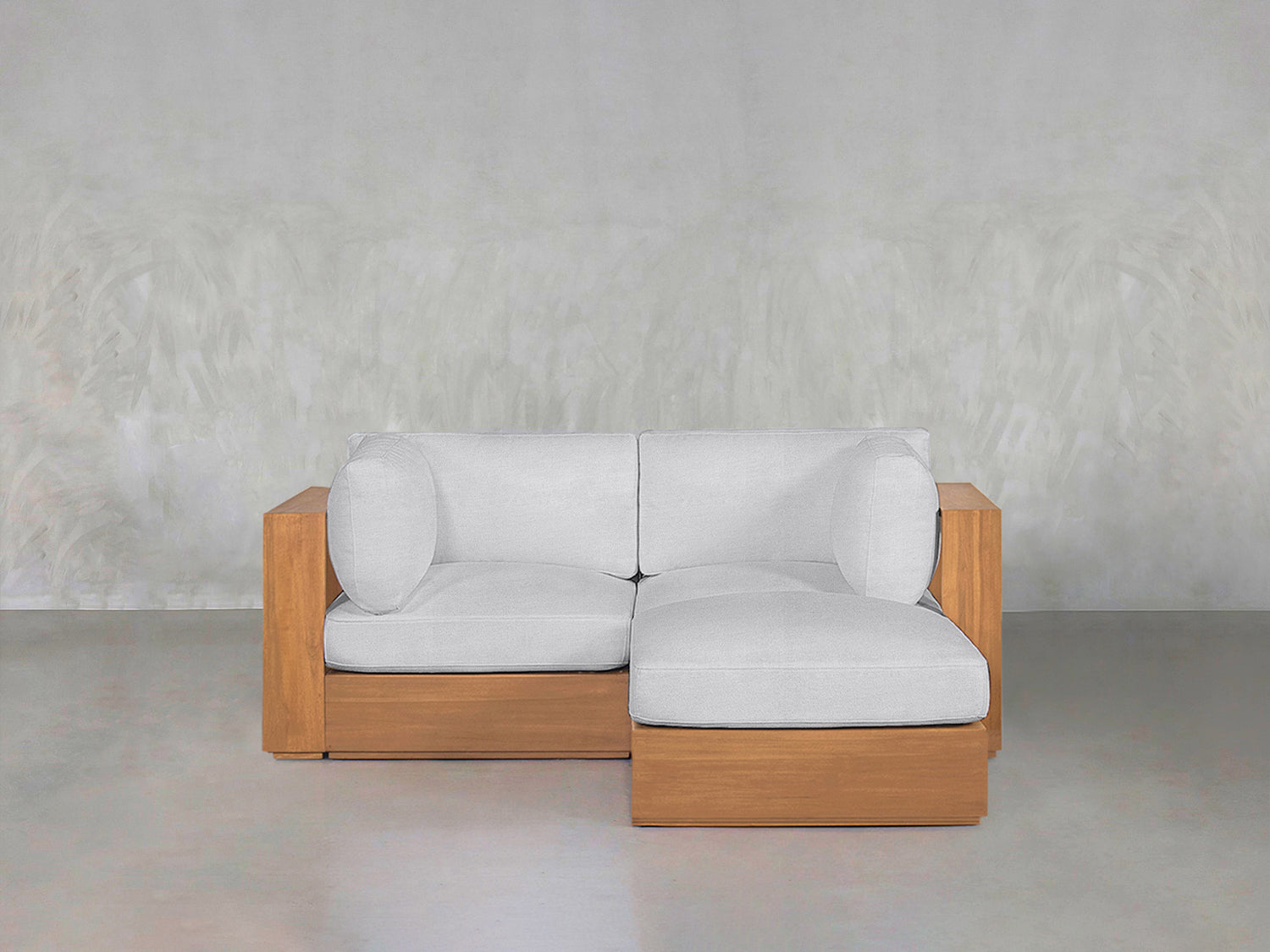 3-Seat Modular Chaise Sectional Teak Outdoor