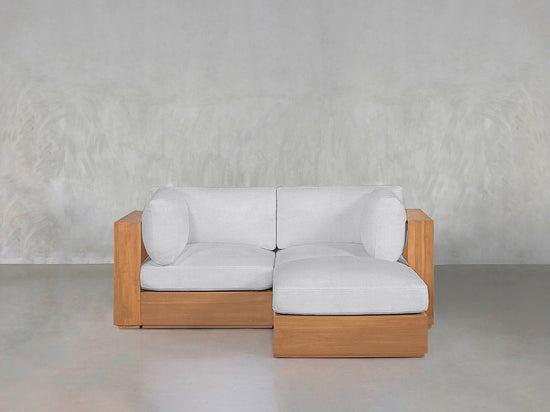 3-Seat Modular Chaise Sectional Teak Outdoor