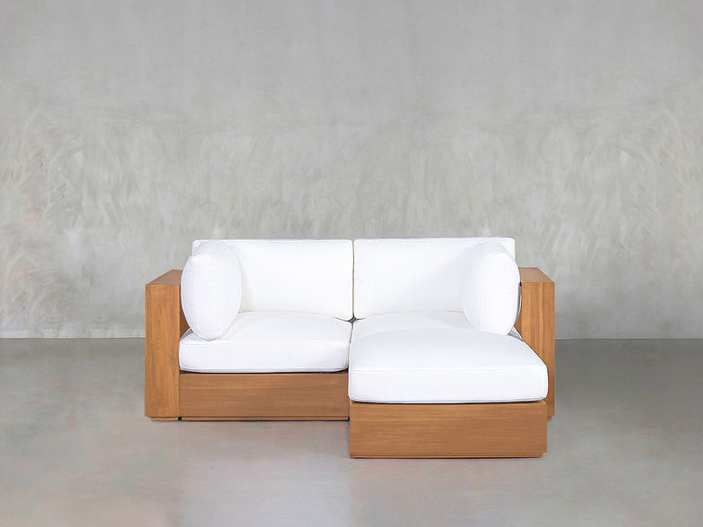 3-Seat Modular Chaise Sectional Teak Outdoor