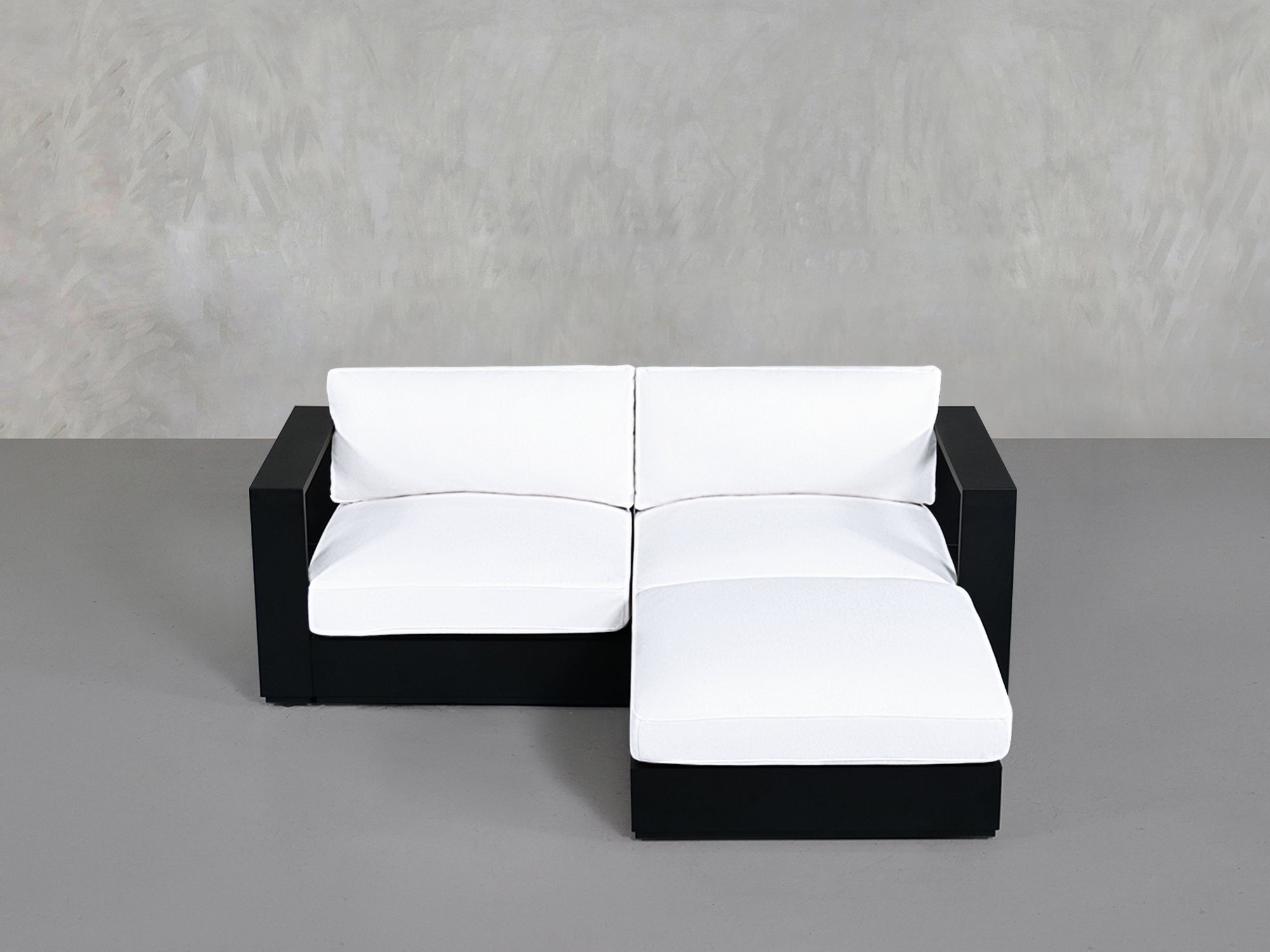 3-Seat Modular Chaise Sectional Aluminum Outdoor