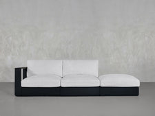 3-Seat Modular Lounger Sofa Aluminum Outdoor