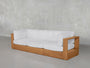 3-Seat Modular Sofa Teak Outdoor