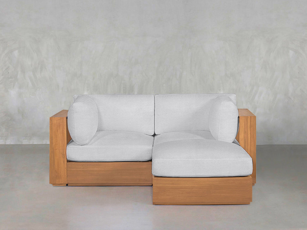 3-Seat Modular Chaise Sectional Teak Outdoor - 7th Avenue