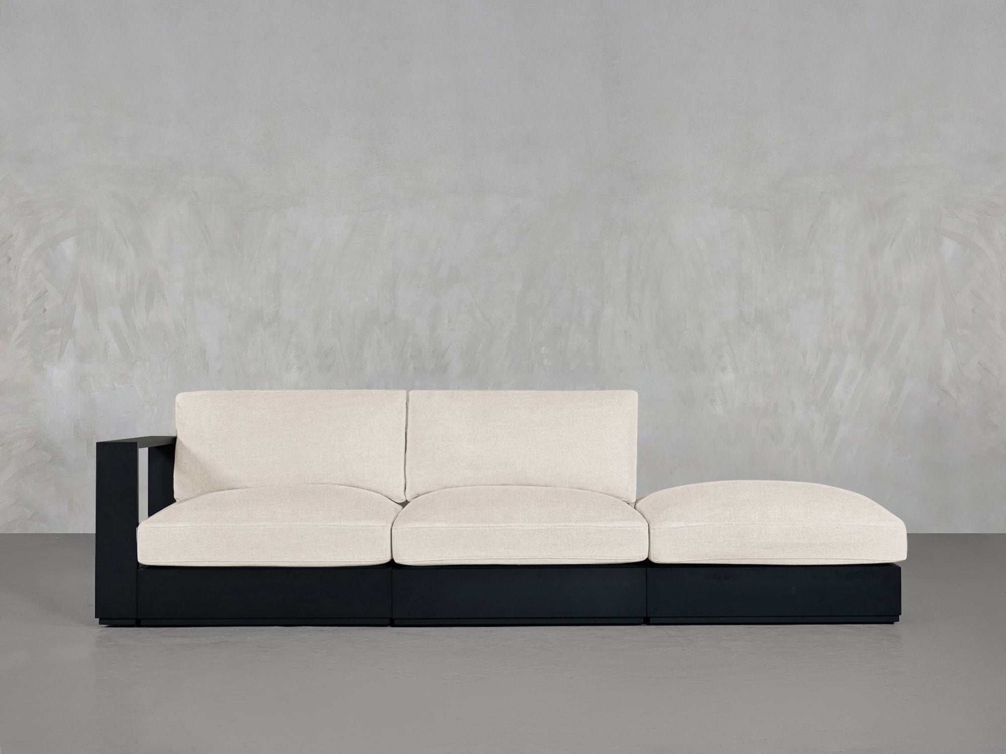 3 - Seat Modular Lounger Sofa Aluminum Outdoor - 7th Avenue