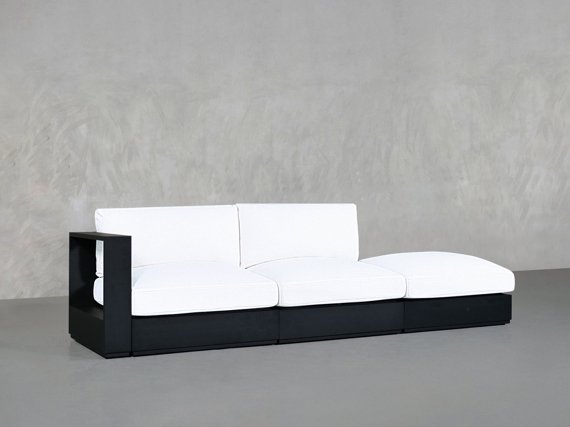 3 - Seat Modular Lounger Sofa Aluminum Outdoor - 7th Avenue