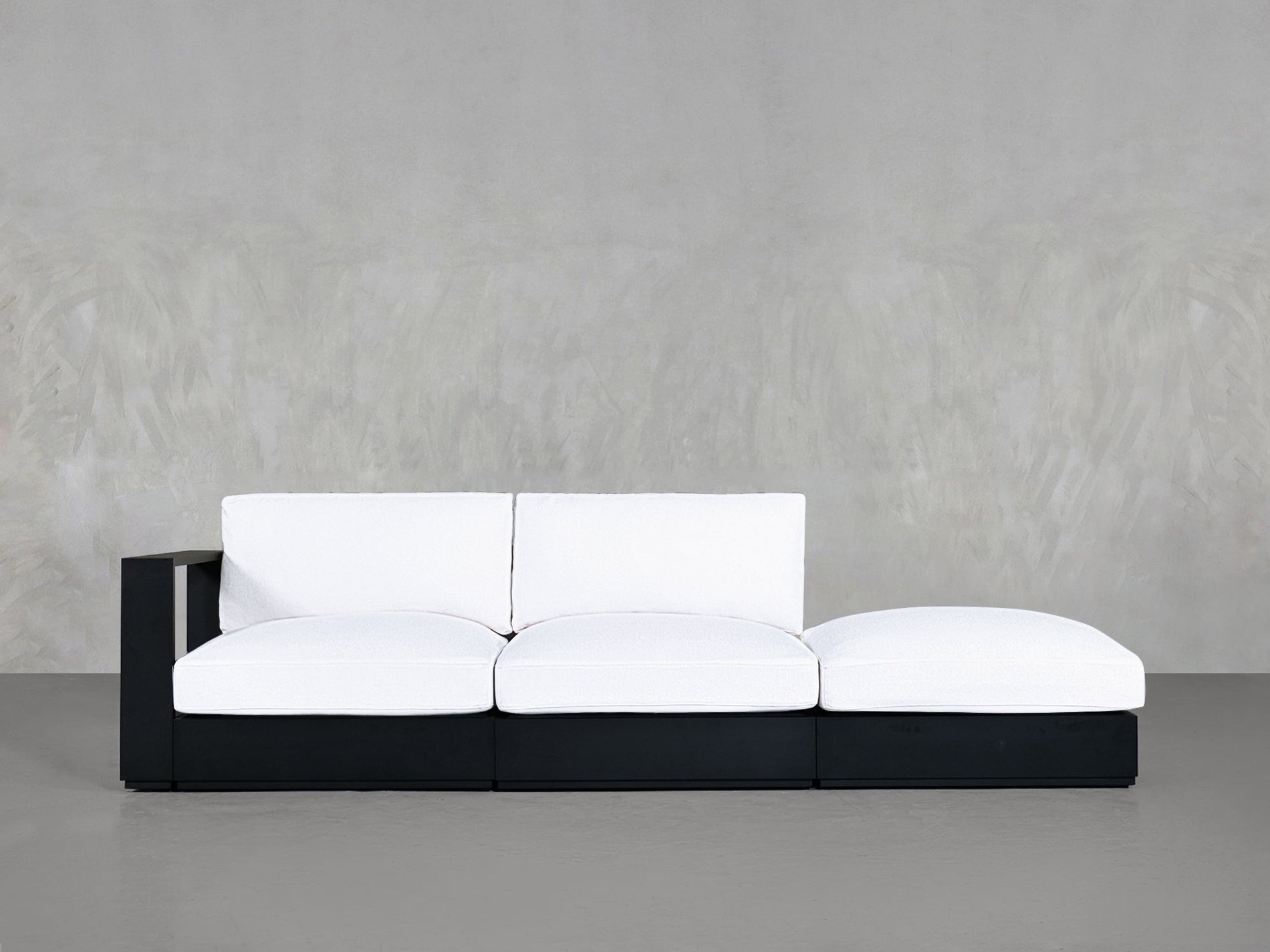 3 - Seat Modular Lounger Sofa Aluminum Outdoor - 7th Avenue