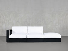 3 - Seat Modular Lounger Sofa Aluminum Outdoor - 7th Avenue