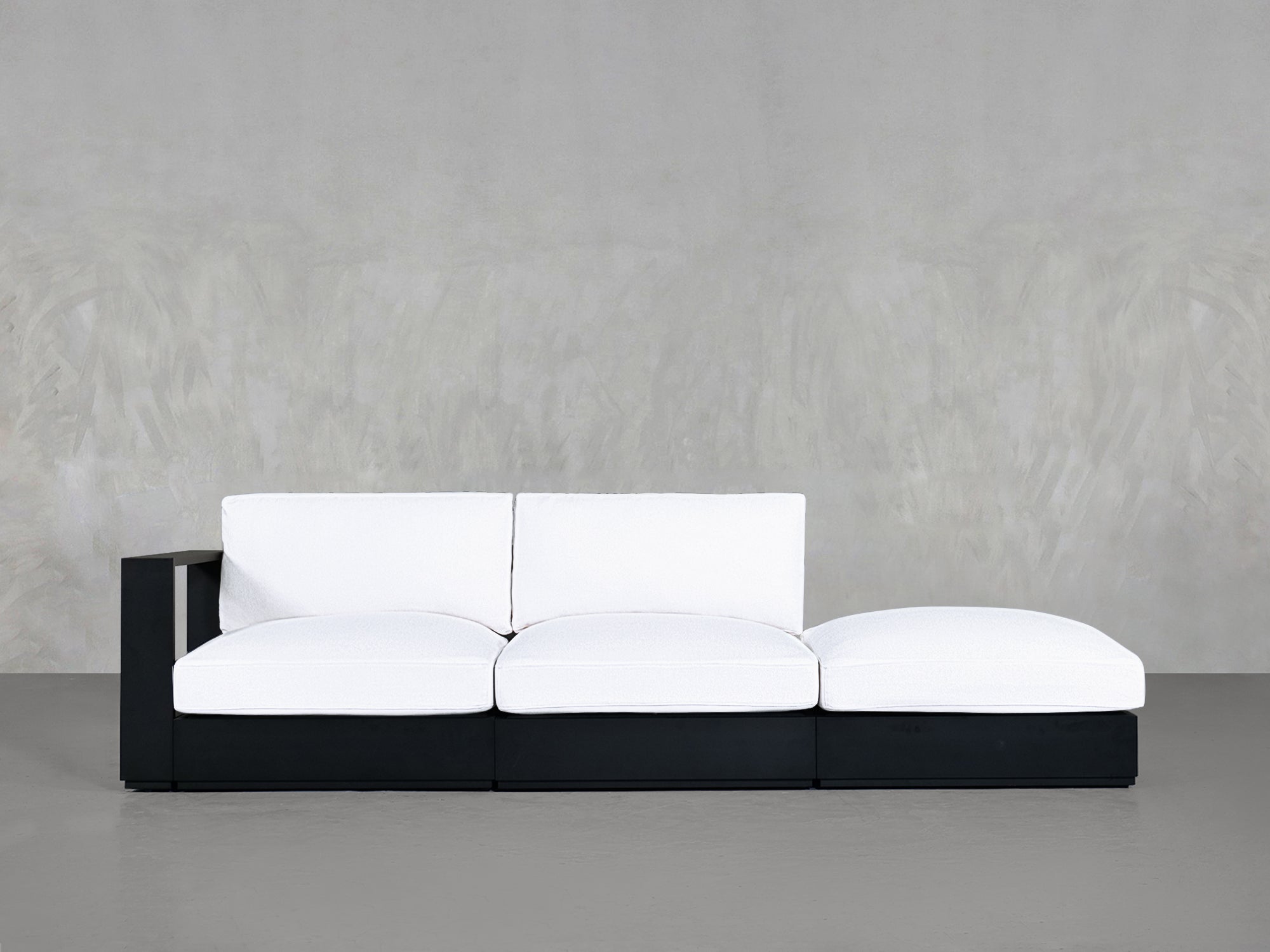 3 - Seat Modular Lounger Sofa Aluminum Outdoor - 7th Avenue