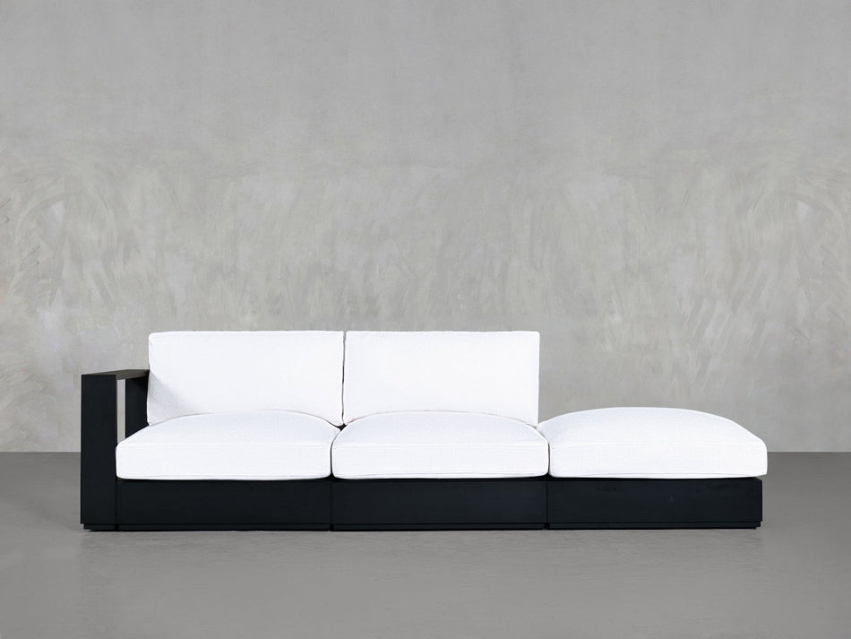 3 - Seat Modular Lounger Sofa Aluminum Outdoor - 7th Avenue